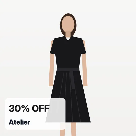 The Vertical Discount Strip template in the square 1:1 size