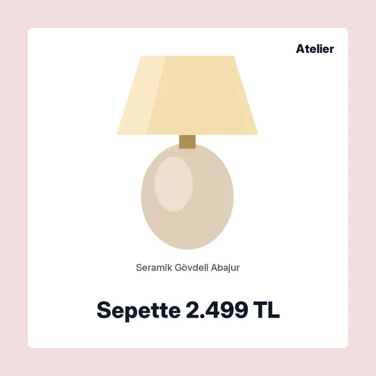 Normal fiyatta Fiyat Etiketi Kartı: Sepette 2.499 TL, indirim rozeti yok
