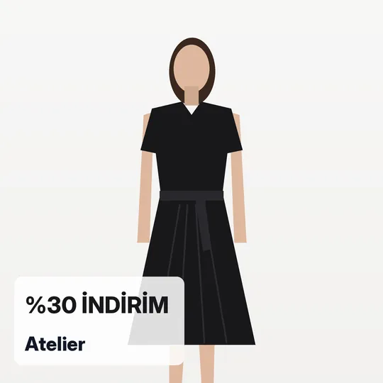 Dikey İndirim Kutusu şablonu kare 1:1 boyutta